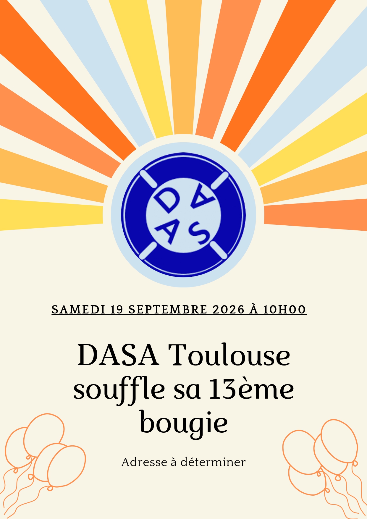 Flyer de la 1ème bougie du groupe de Toulouse.